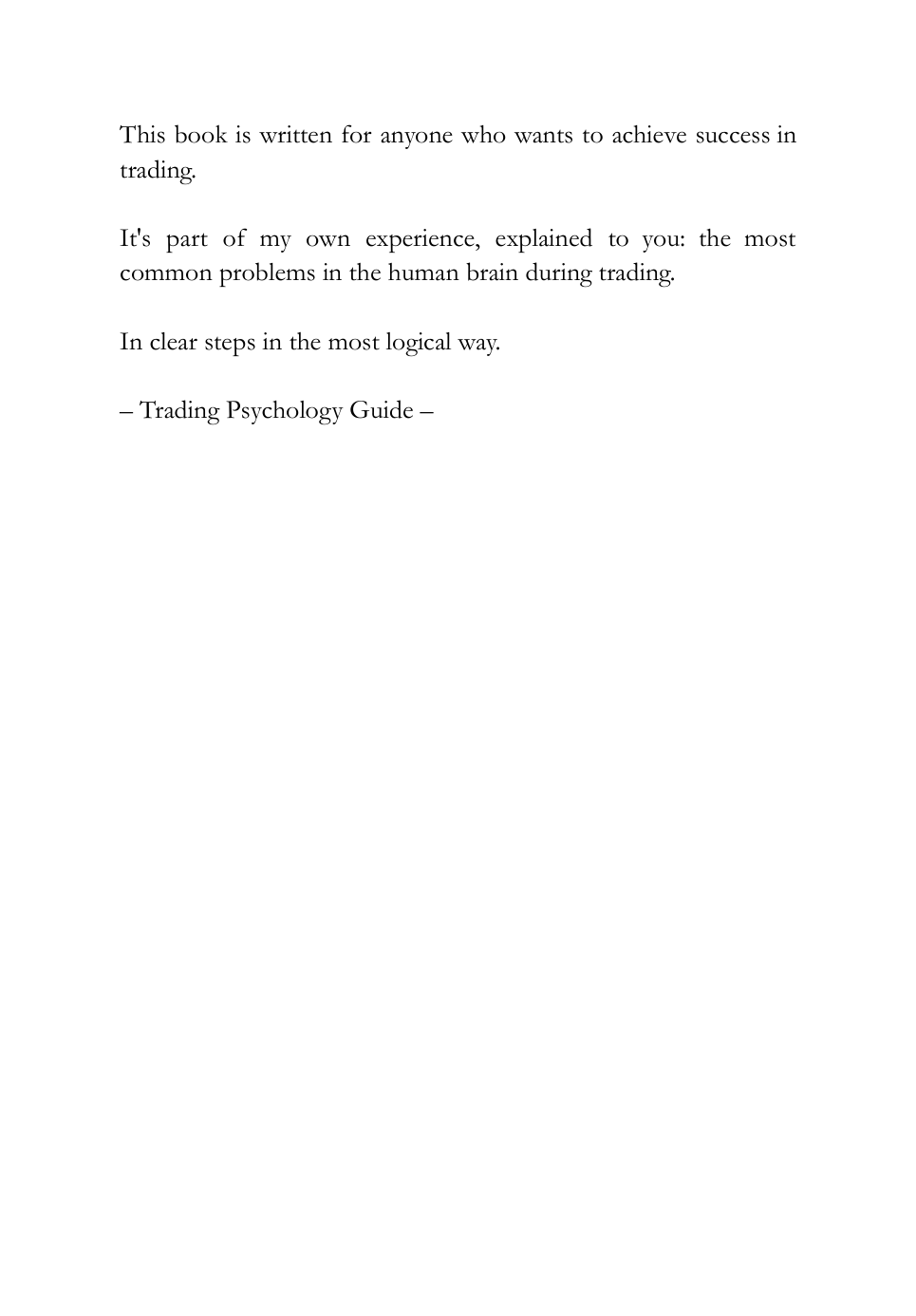 Trading Psychology Guide E-book (Engelstalig)