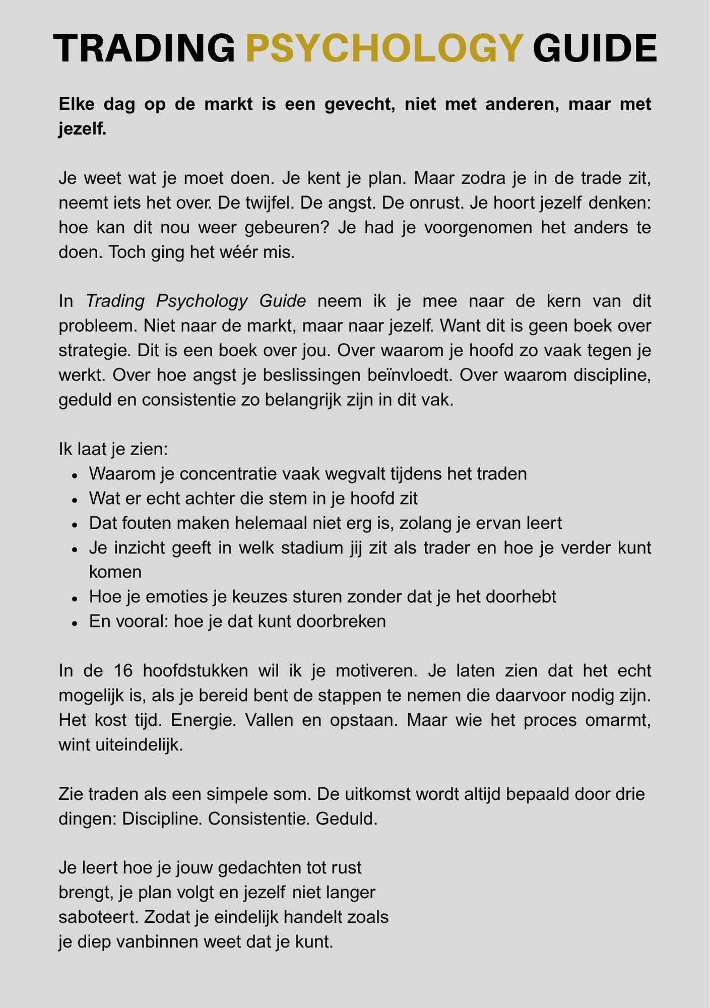 Trading Psychology Guide (Nederlandstalig)