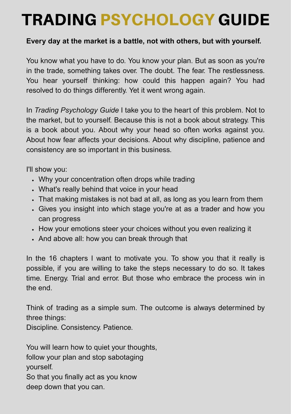 Trading Psychology Guide (Engelstalig)