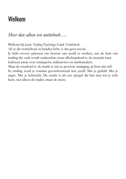 Trading Psychology Guide Notitieboek